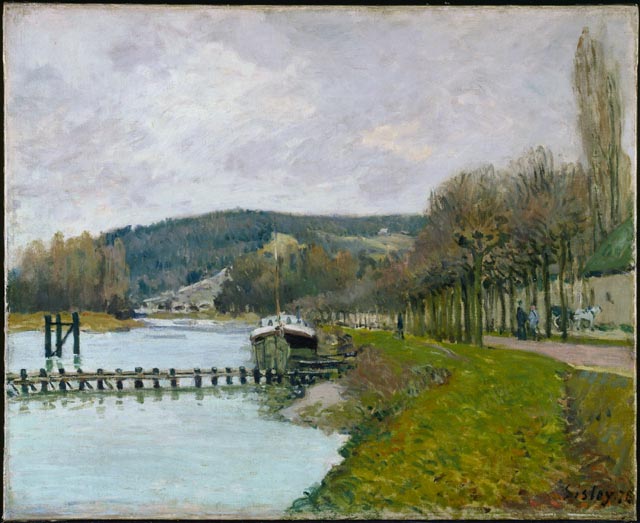 The Slopes of Bougival (1875) - Alfred Sisley Tablo