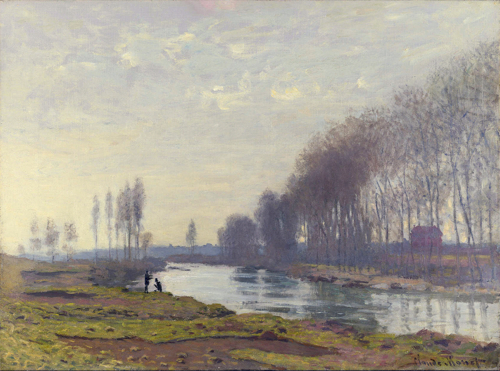 The Small Arm of the Seine at Argenteuil (1872) - Claude Monet Tablo