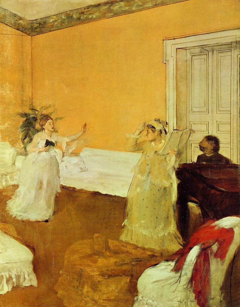 The Song Rehearsal (1873) - Edgar Degas Tablo