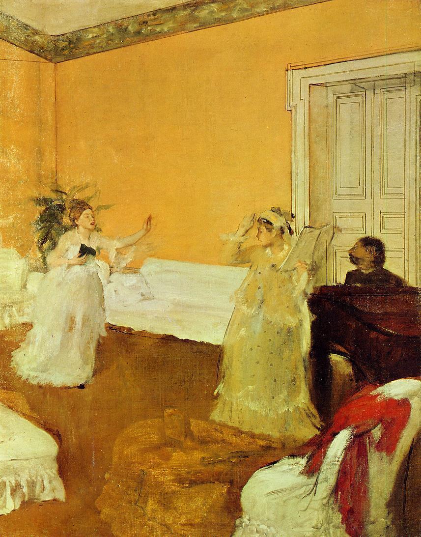 The Song Rehearsal (1873) - Edgar Degas Tablo