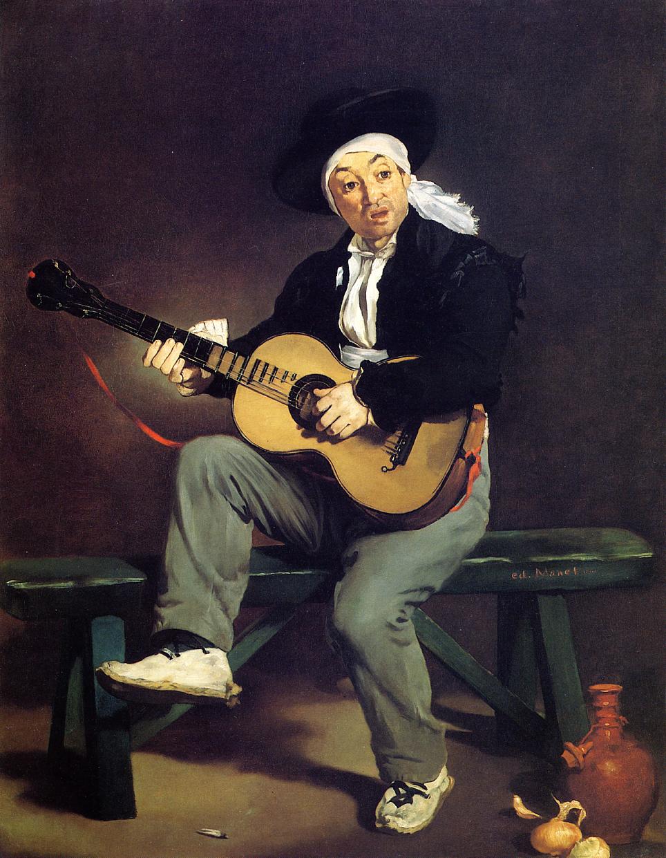 The Spanish Singer (1860) - Edouard Manet Tablo