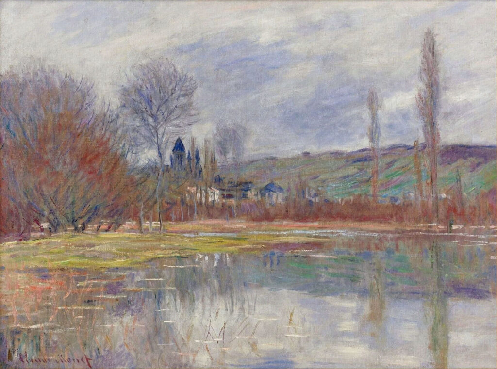 The Spring at Vetheuil (1881) - Claude Monet Tablo