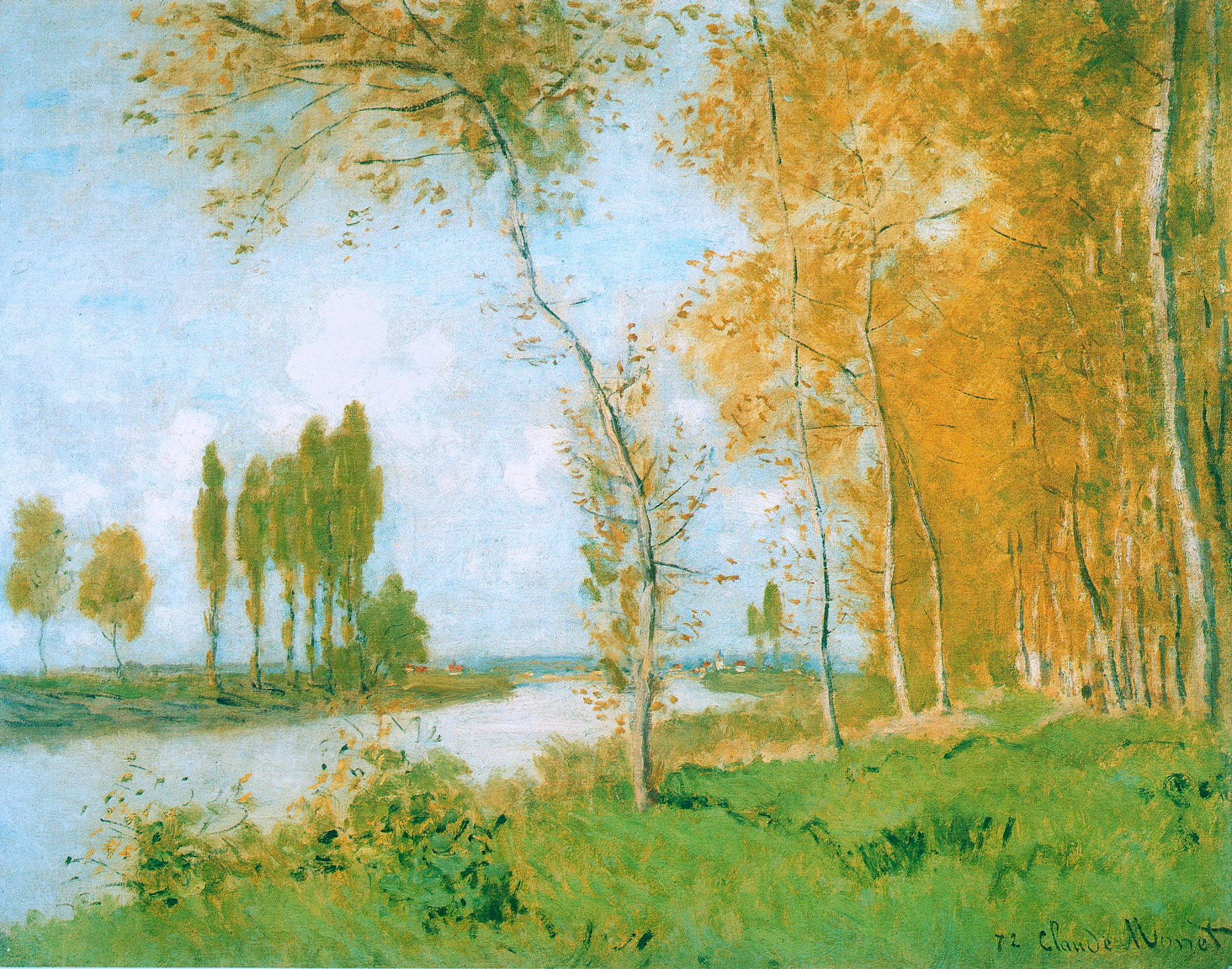 The Spring in Argentuil (1872) - Claude Monet Tablo