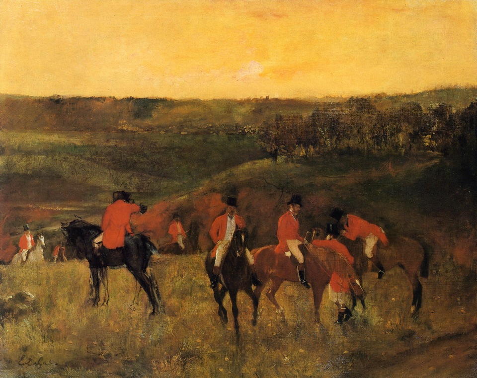 The Start of the Hunt (1863) - Edgar Degas Tablo