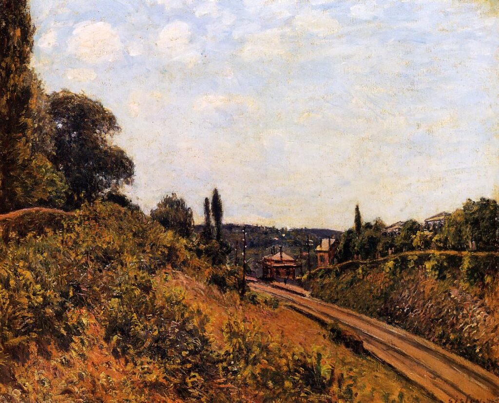 The Station at Sevres (1879) - Alfred Sisley Tablo