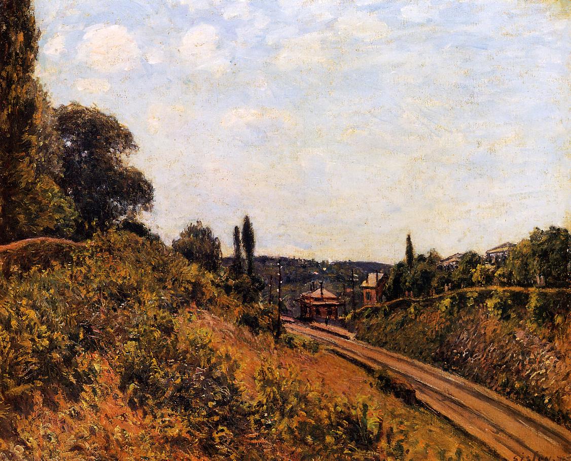 The Station at Sevres (1879) - Alfred Sisley Tablo
