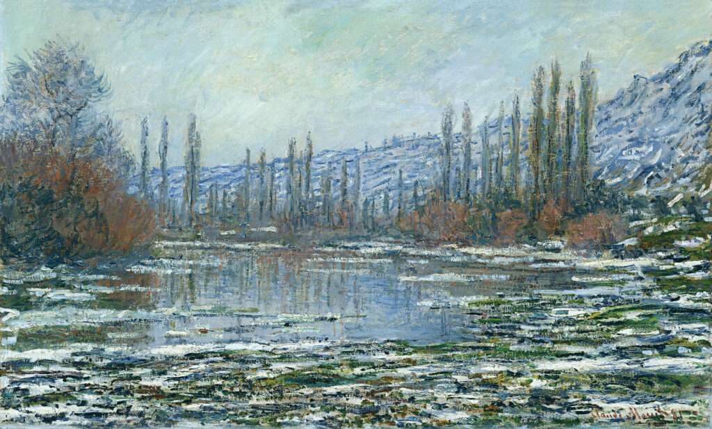 The Thaw at Vetheuil (1881) – Claude Monet Tablo