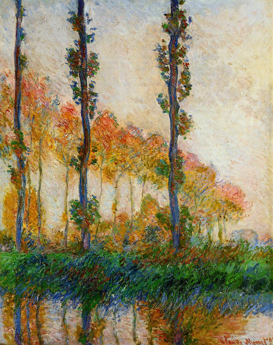 The Three Trees, Autumn (1891) - Claude Monet Tablo