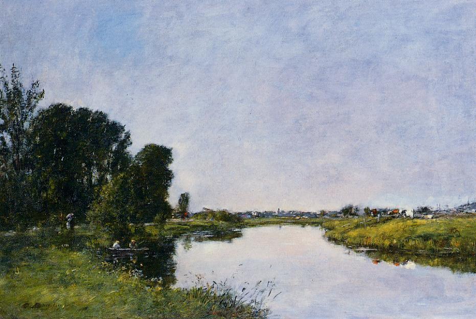 The Toques at Saint Arnoult (1891) - Eugène Boudin Tablo