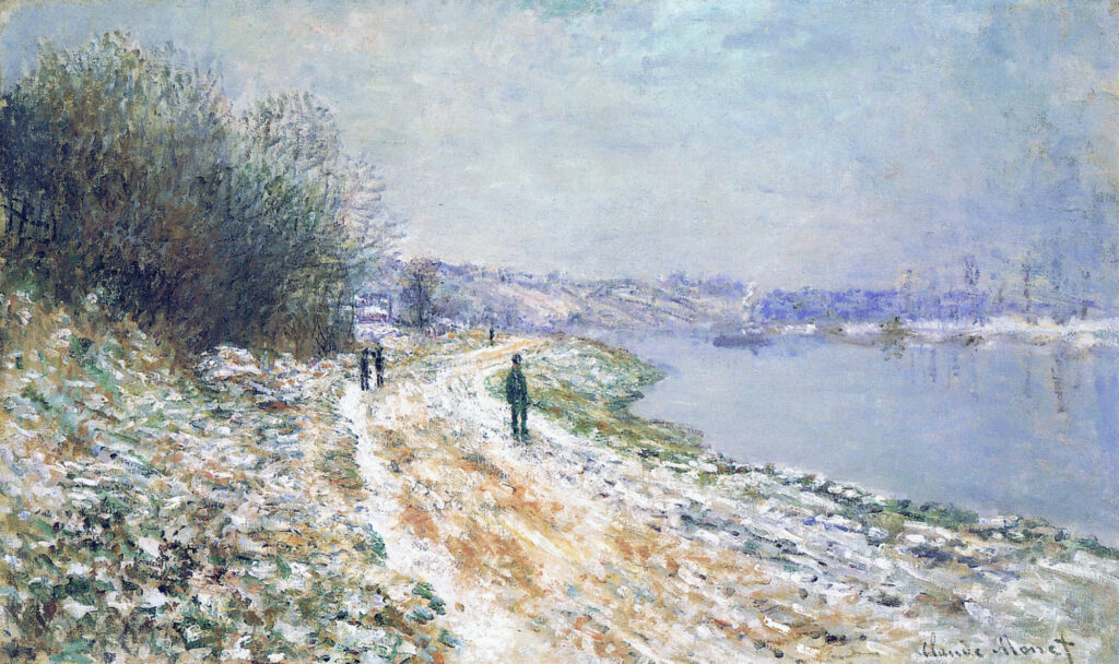 The Tow Path at Argenteuil, Winter (1875) – Claude Monet Tablo