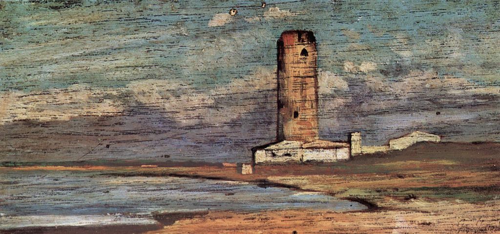 The Tower of Magnale (1885) - Giovanni Fattori Tablo