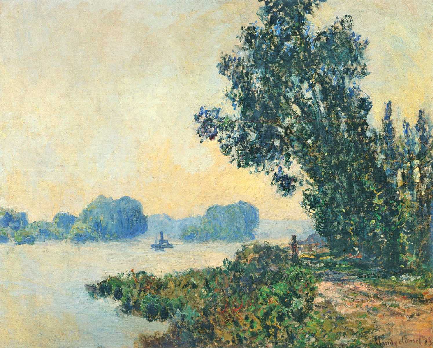 The Towpath at Granval (1883) - Claude Monet Tablo