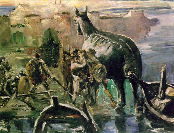 The Trojan Horse (1924) - Lovis Corinth Tablo