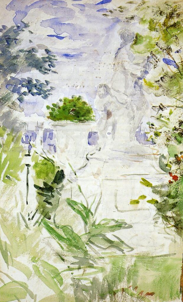 The Tuileries (1885) - Berthe Morisot Tablo