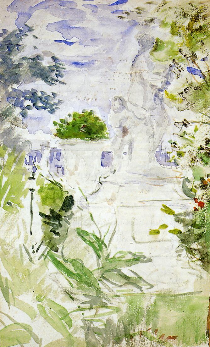 The Tuileries (1885) - Berthe Morisot Tablo