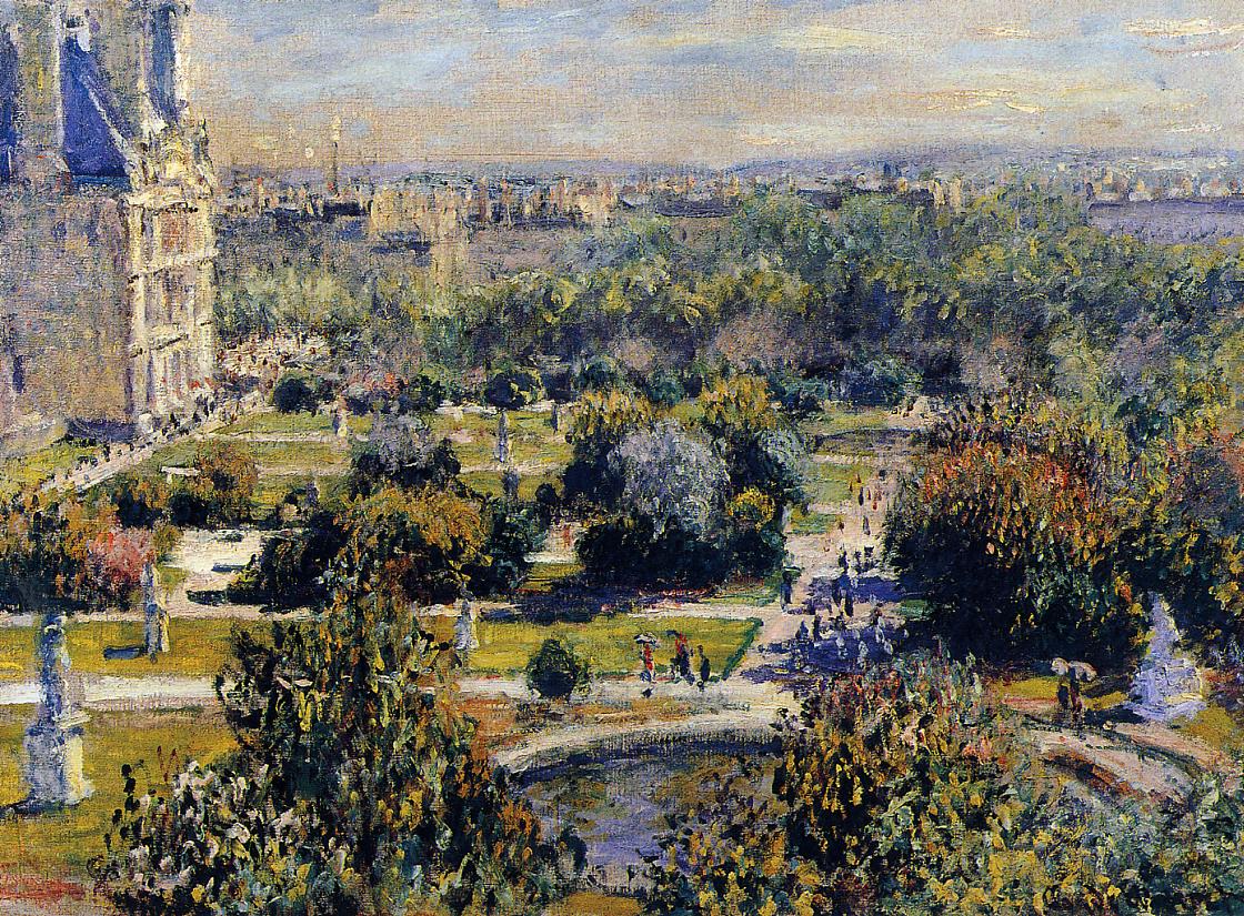 The Tuileries (Study) (1876) - Claude Monet Tablo