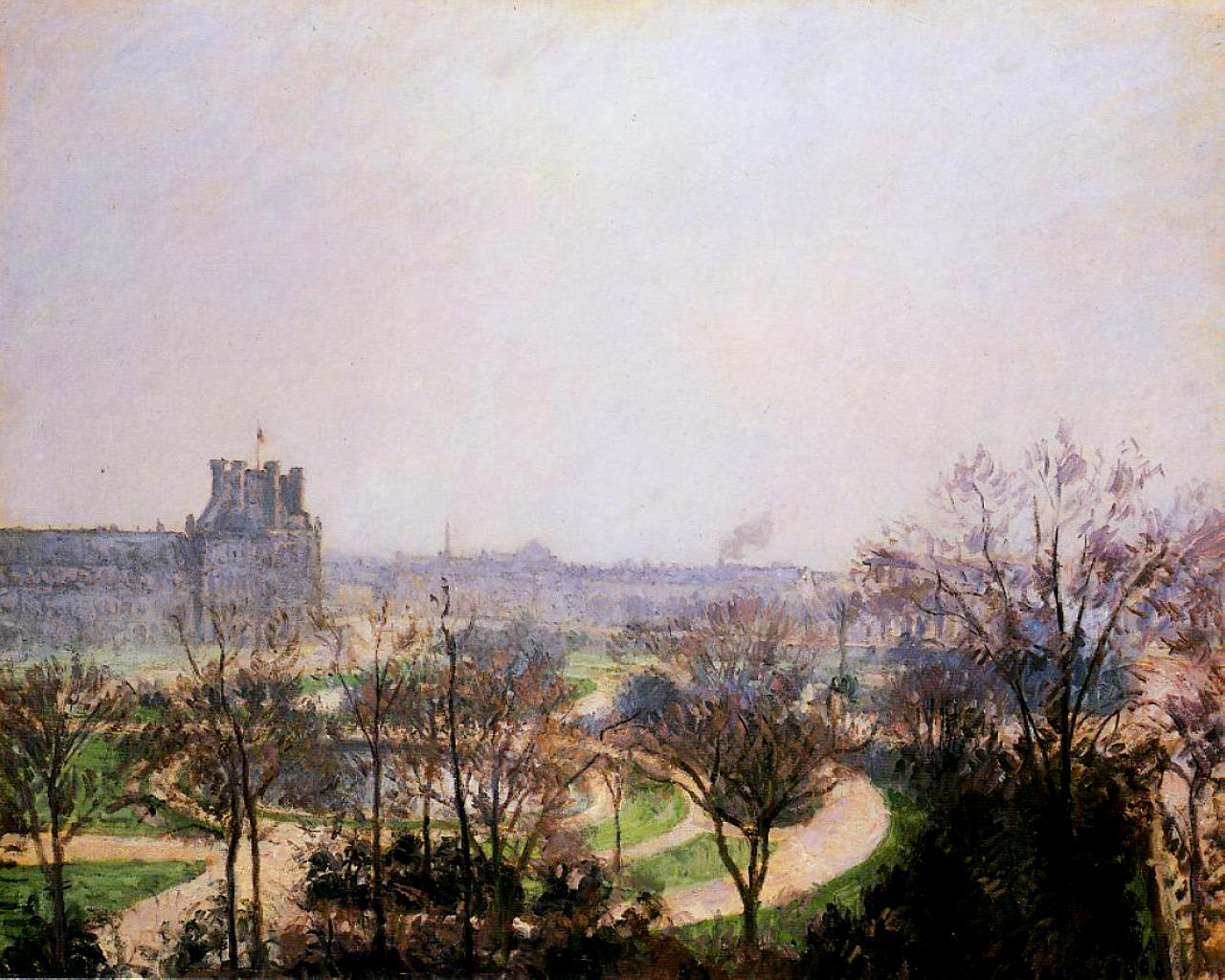 The Tuileries Gardens (1900) - Camille Pissarro Tablo