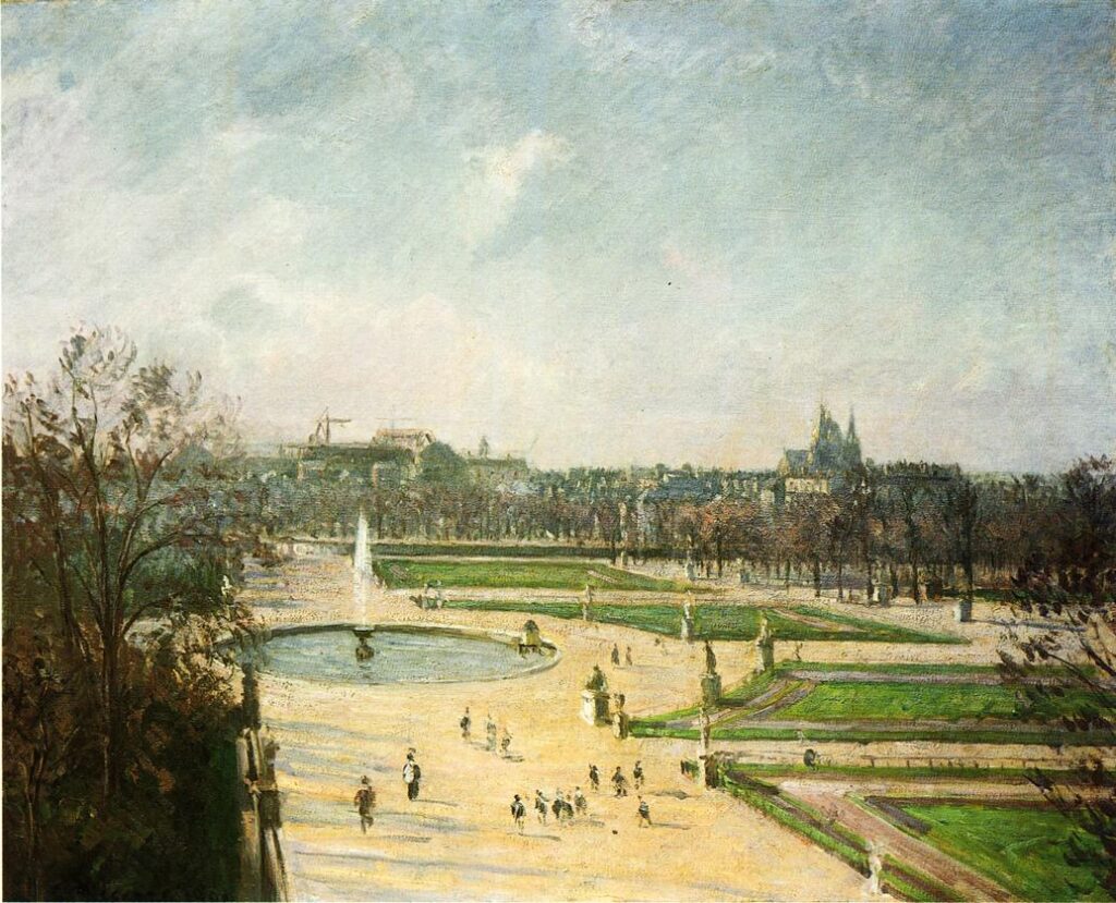 The Tuileries Gardens, Afternoon, Sun (1900) - Camille Pissarro Tablo
