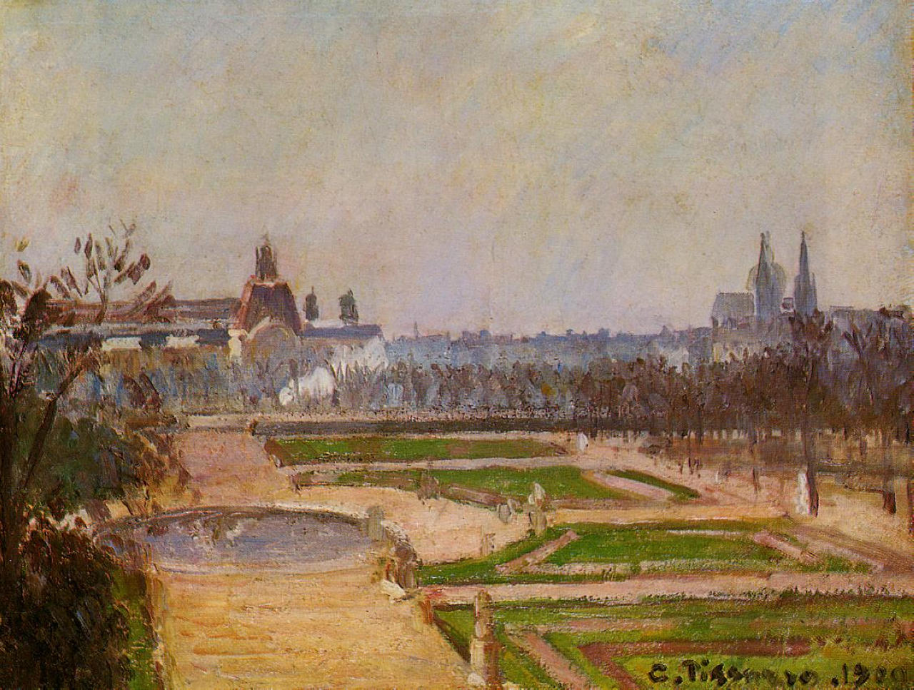 The Tuileries and the Louvre (1900) - Camille Pissarro Tablo
