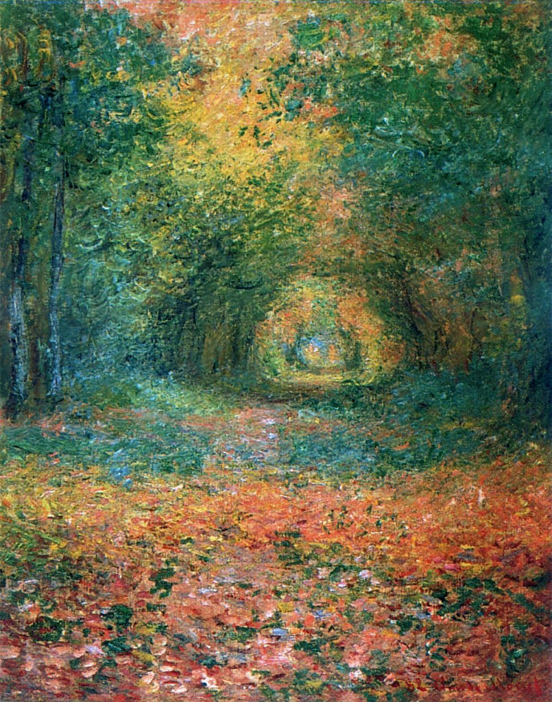 The Undergrowth in the Forest of Saint Germain (1882) - Claude Monet Tablo