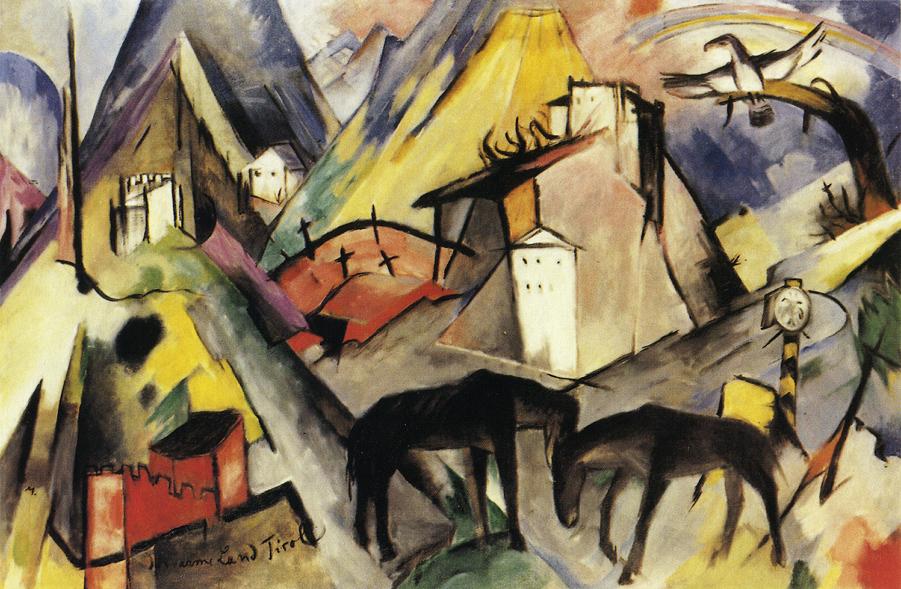 The Unfortunate Land of Tyrol (1913) - Franz Marc Tablo