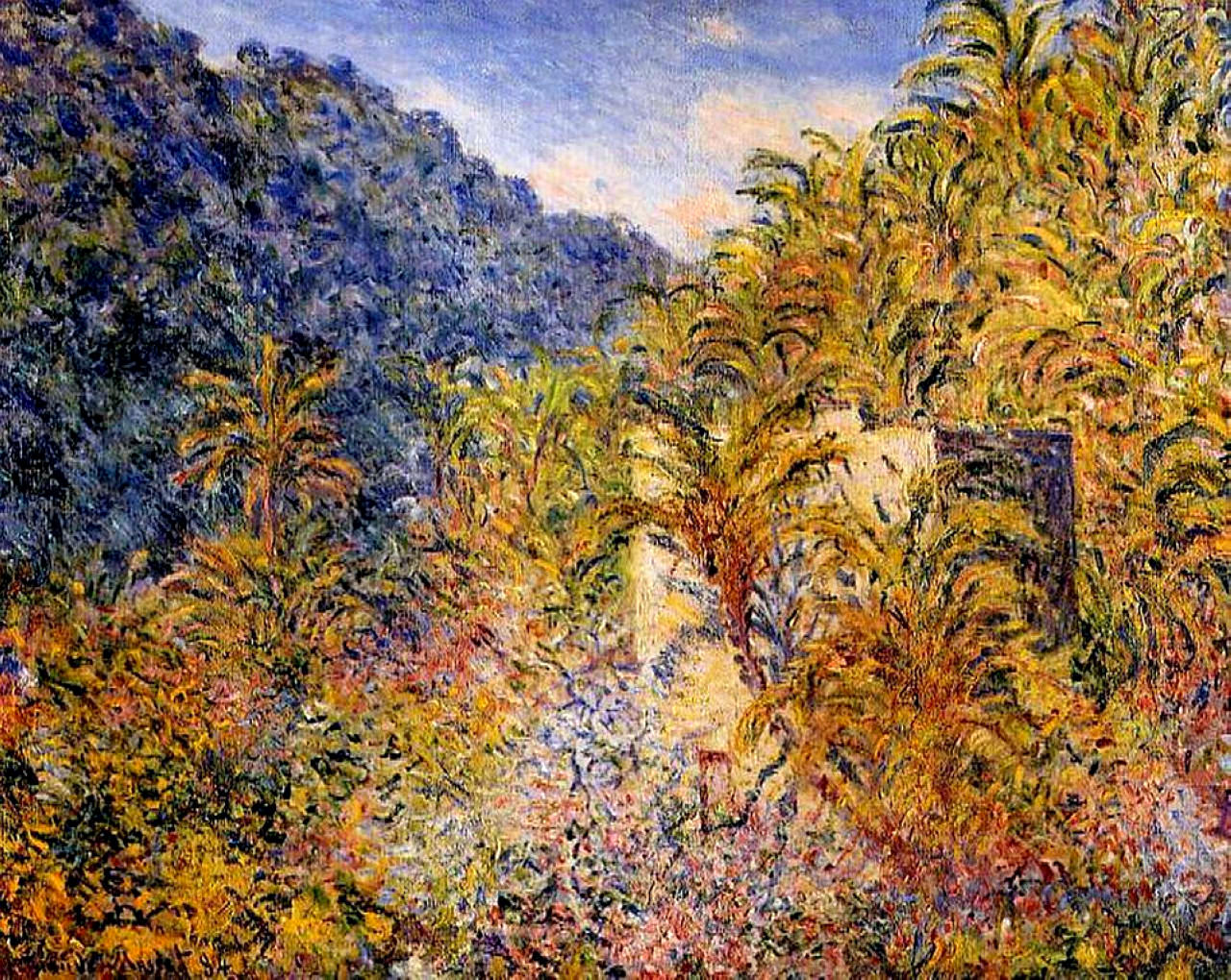 The Valley of Sasso (1884) - Claude Monet Tablo