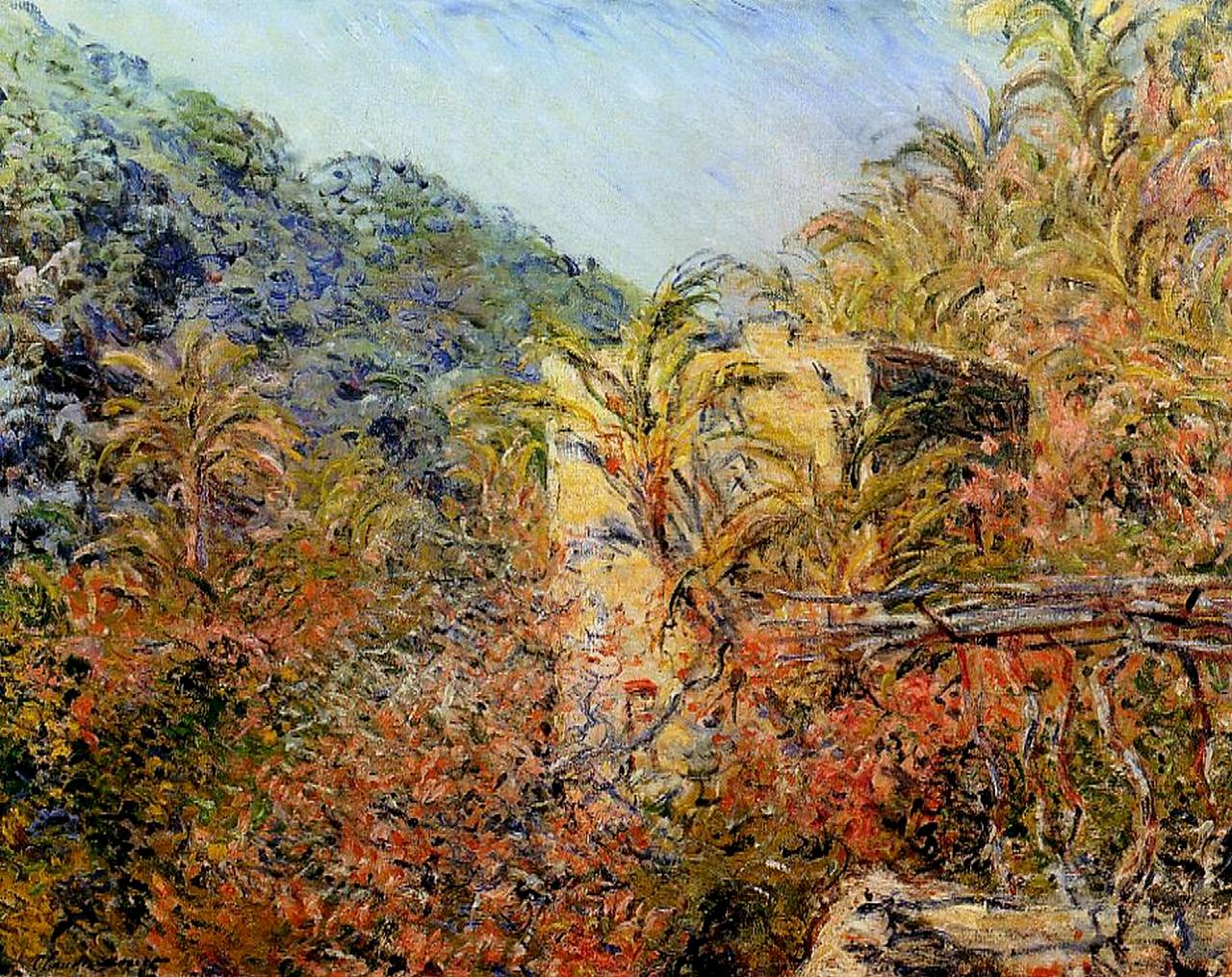 The Valley of Sasso, Sunshine (1884) - Claude Monet Tablo