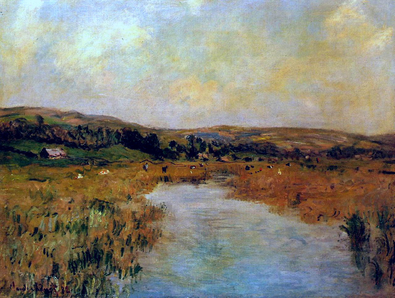 The Valley of the Scie at Pouville (1882) - Claude Monet Tablo