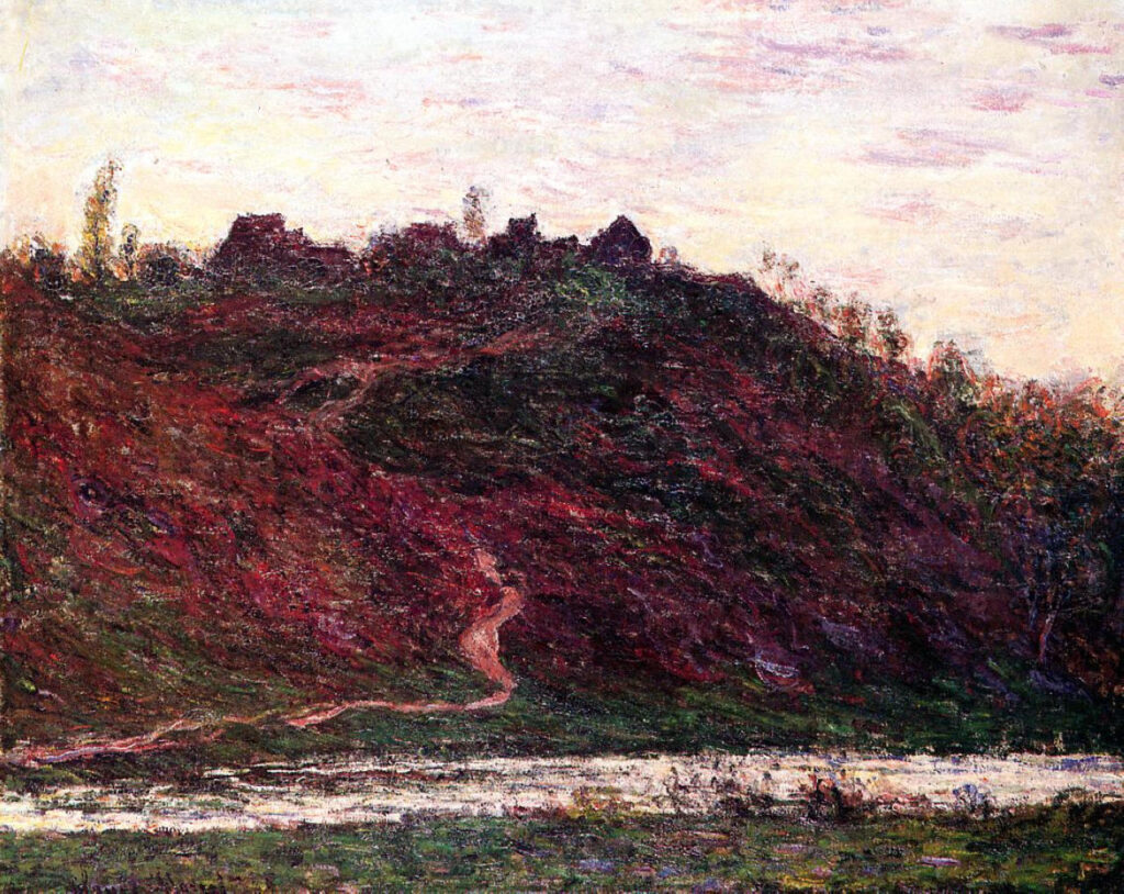 The Village of La Coche Blond, Evening (1889) - Claude Monet Tablo