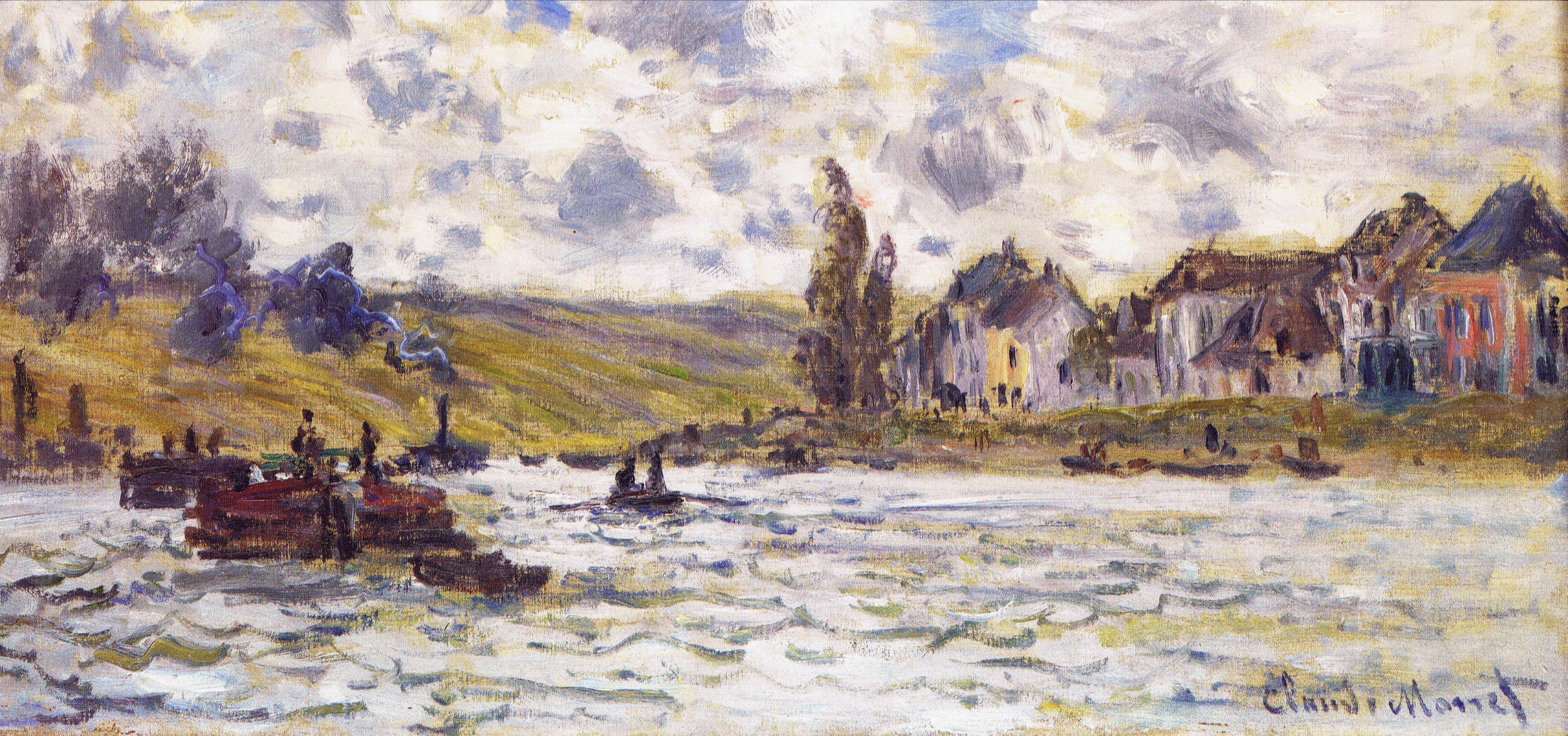 The Village of Lavacourt (1878) - Claude Monet Tablo