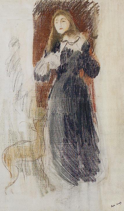 The Violin (1893) - Berthe Morisot Tablo