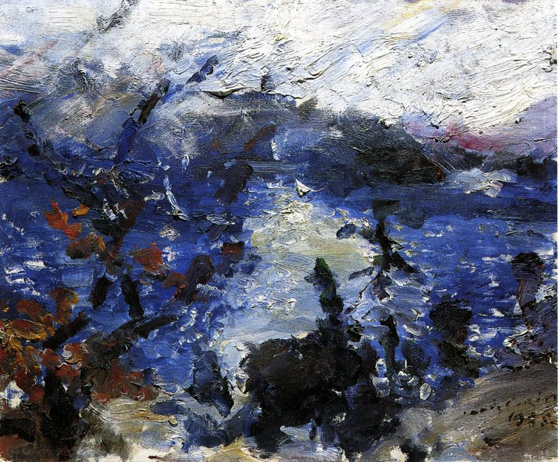 The Walchensee Mountains Wreathed in Cloud (1925) - Lovis Corinth Tablo