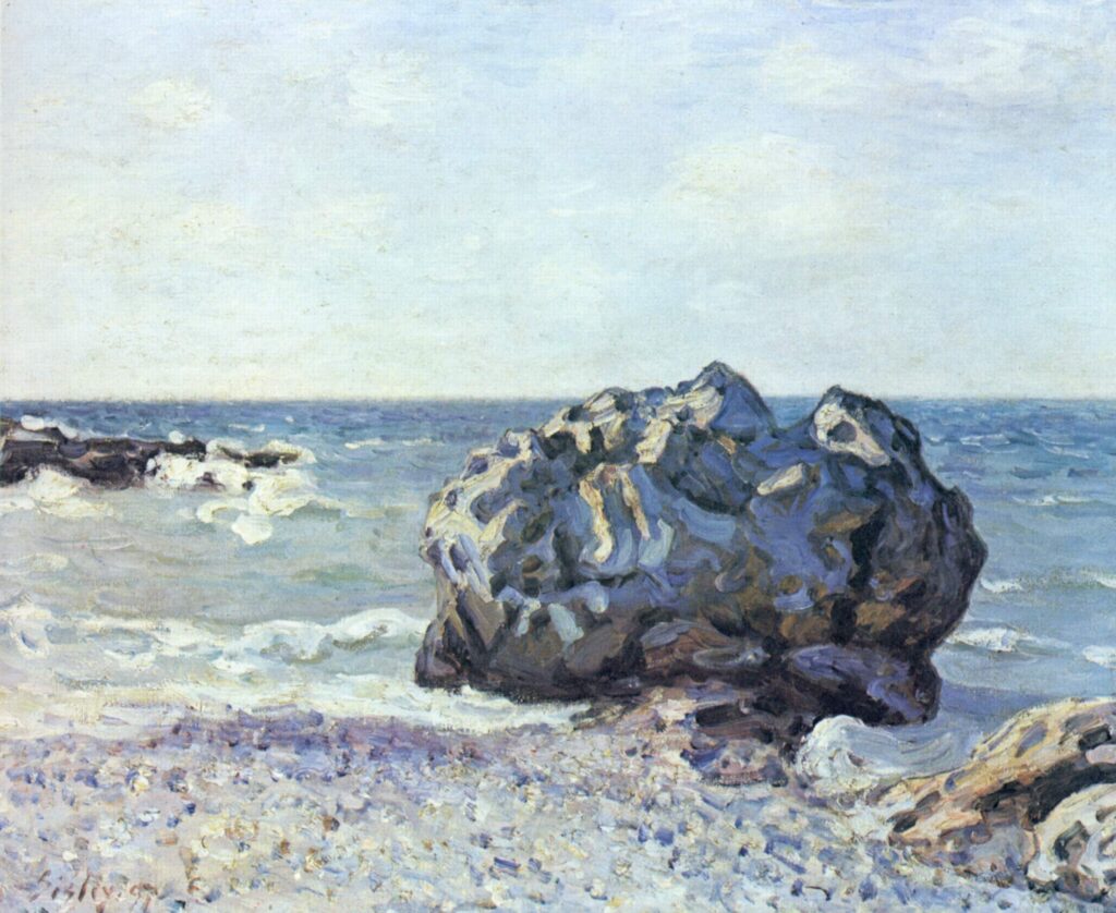 The Washerwomen of Moret (1887) - Alfred Sisley Tablo