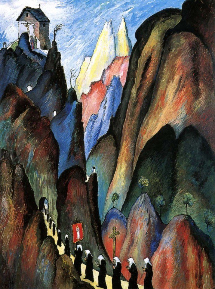 The Way of the Cross II - Marianne von Werefkin Tablo