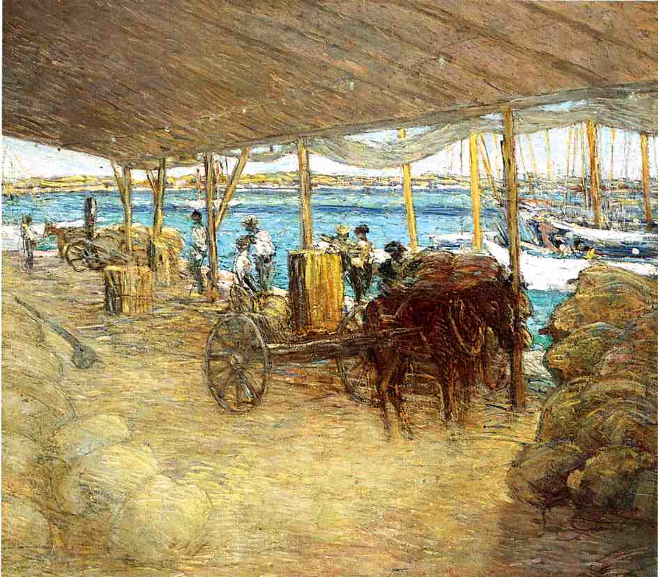 The Wharves, Nassau (1913) - Julian Alden Weir Tablo