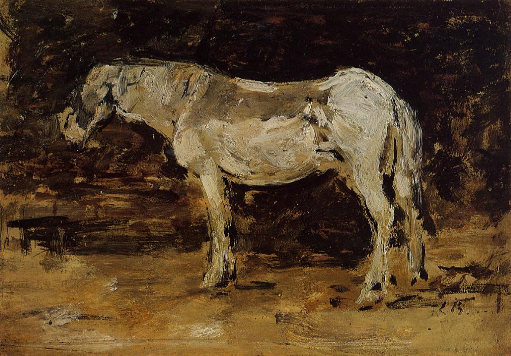 The White Horse (1887) - Eugène Boudin Tablo