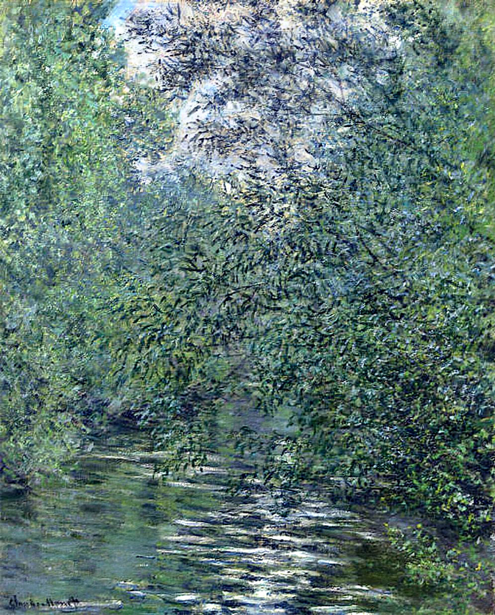 The Willows on the River (1876) - Claude Monet Tablo