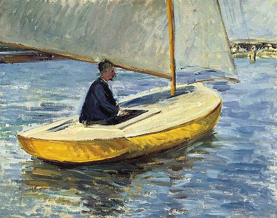 The Yellow Boat (1891) - Gustave Caillebotte Tablo