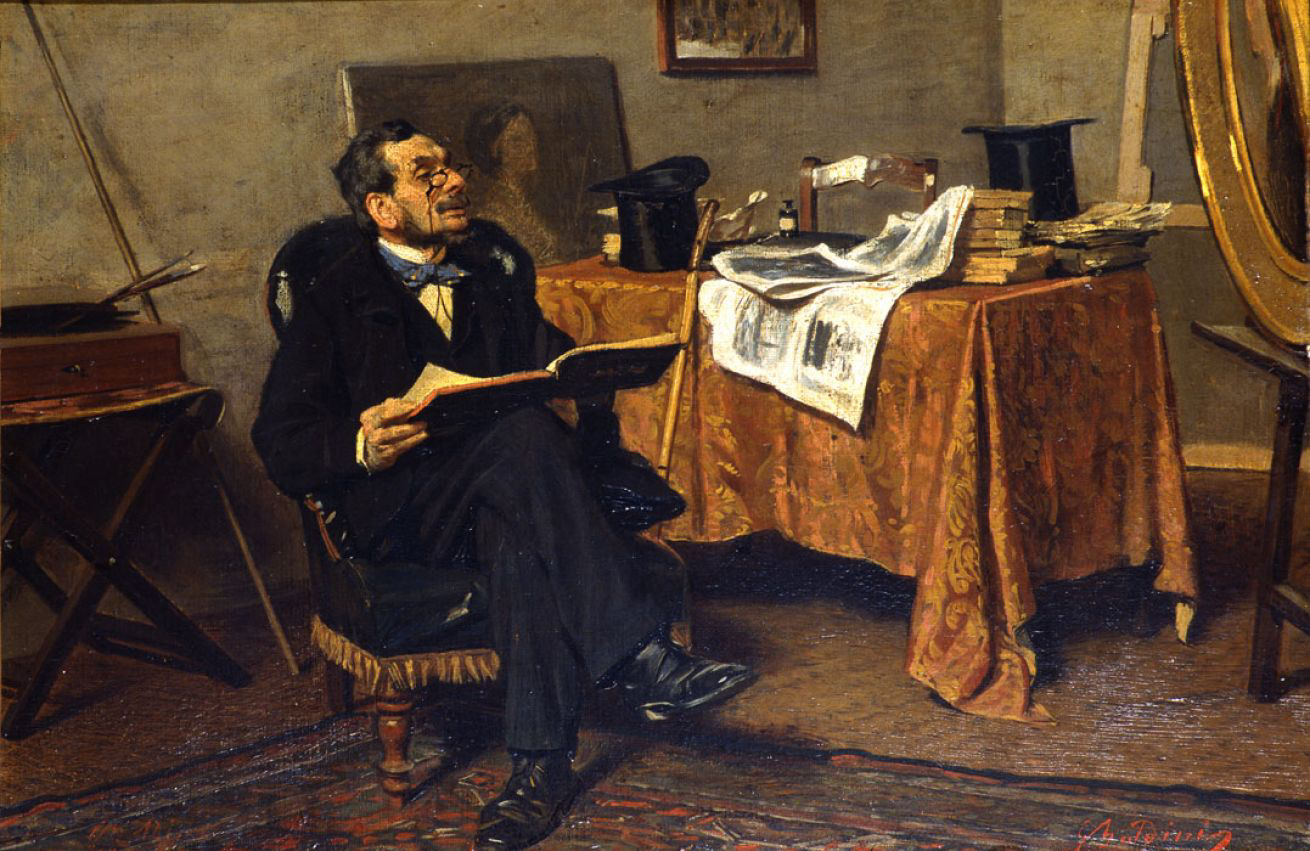 The arts lover (1866) - Giovanni Boldini Tablo