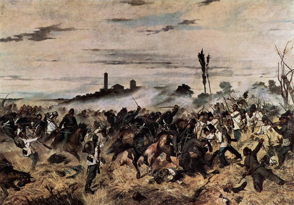 The attack on the Madonna Scoperta (The Battle of Montebello) (1864) - Giovanni Fattori Tablo