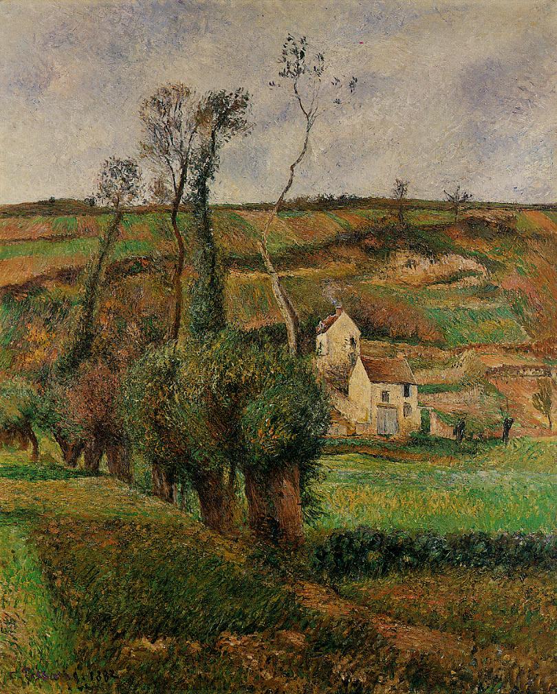The cabage place at Pontoise (1882) - Camille Pissarro Tablo