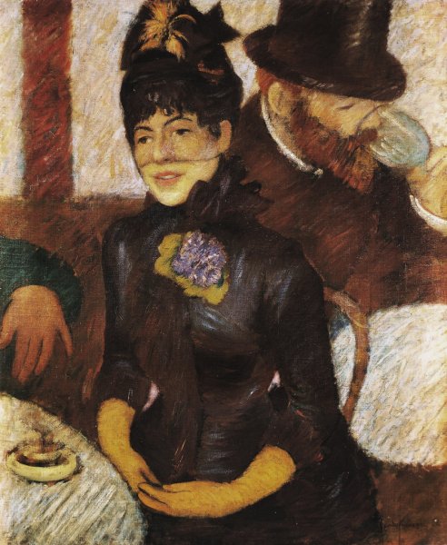 The café (1884) - Federico Zandomeneghi Tablo