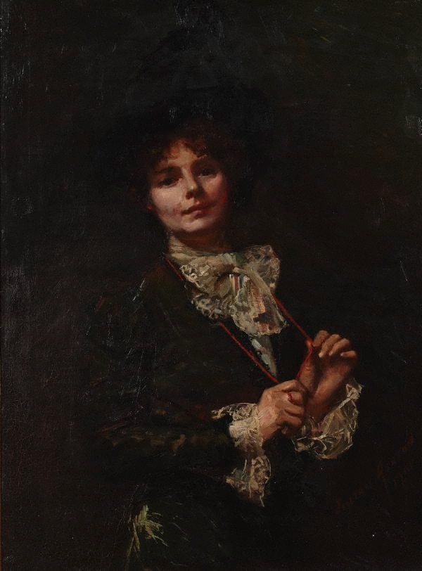 The coral necklet (1901) - Julian Ashton Tablo