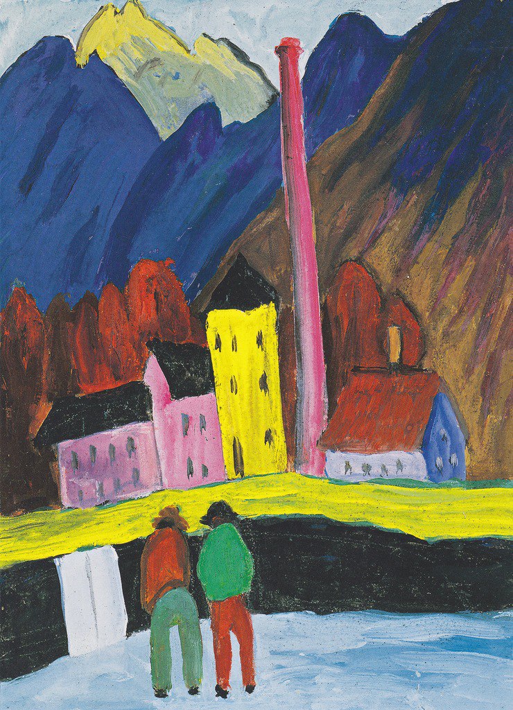 The factory (1910) - Marianne von Werefkin Tablo