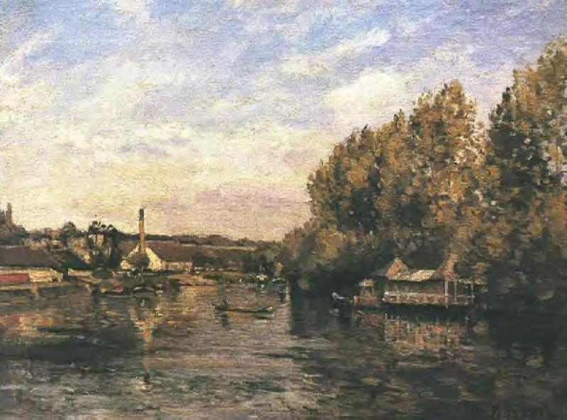 The froggybog at Bougival (1869) - Camille Pissarro Tablo