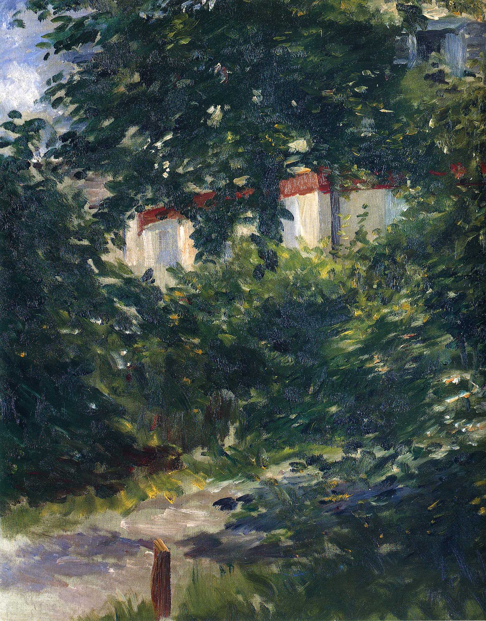 The garden around Manet's house (1882) - Edouard Manet Tablo