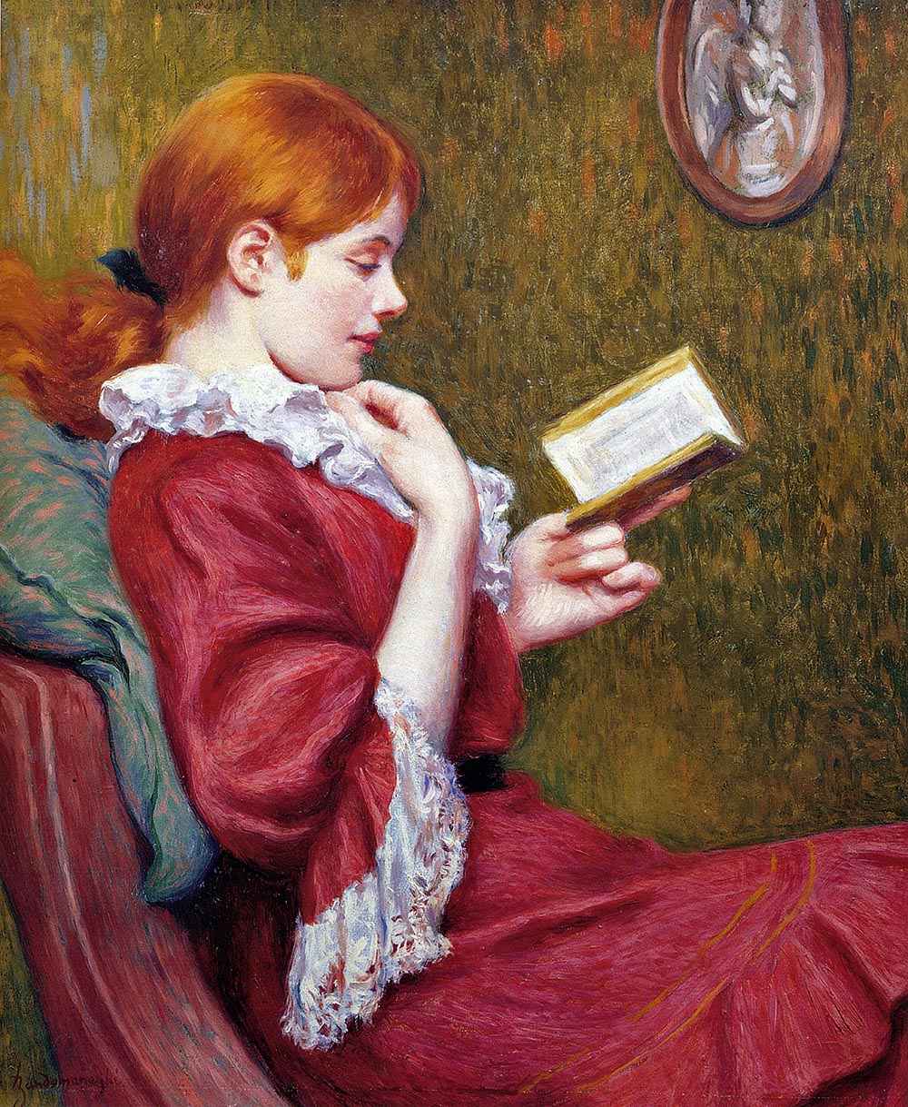 The good book (1897) - Federico Zandomeneghi Tablo