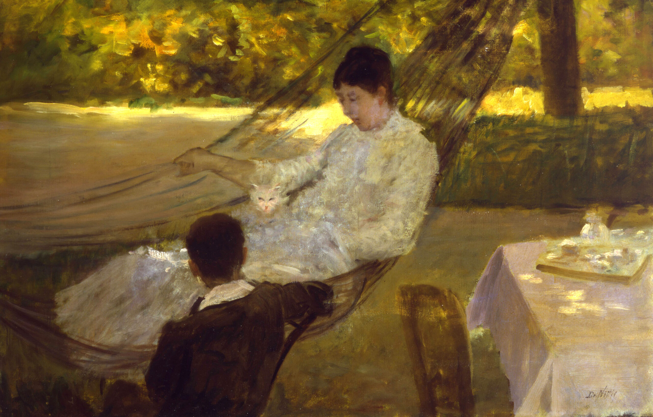 The hammock (III) (1884) - Giuseppe De Nittis Tablo