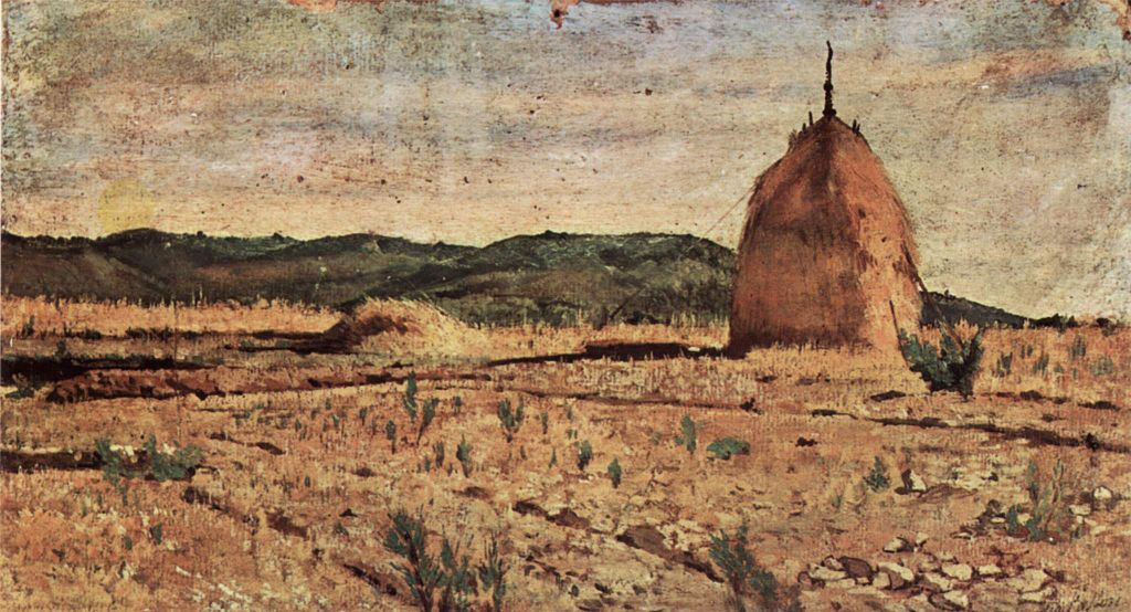 The haystack (1867) - Giovanni Fattori Tablo