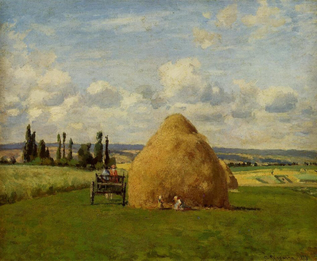 The haystack, Pontoise (1873) - Camille Pissarro Tablo